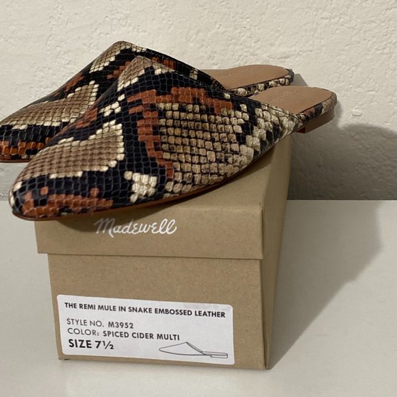 Madewell Remi Mule, in Spiced Cider Multi Snake Print. NWT - Picture 12 of 12